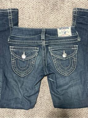 Vintage True Religion World Tour Super T Skinny Jeans Size 23 Y2K